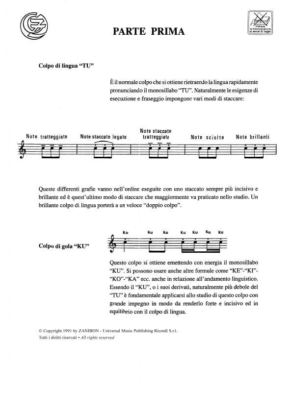 Lo Staccato Nel Flauto